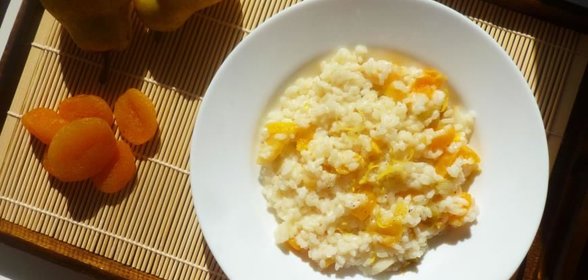 Ризотто с грушей и курагой