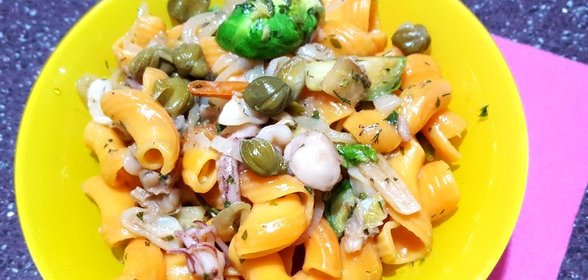 Макароны с морепродуктами