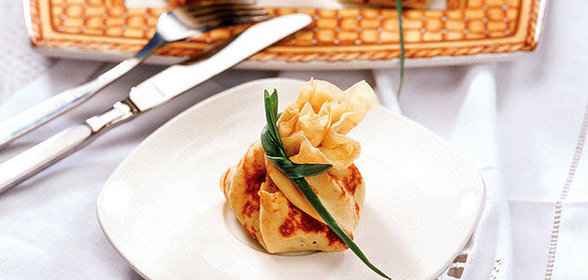 «Кошельки» с мясной начинкой