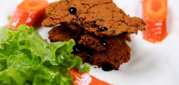 Постная лепешка с морковью