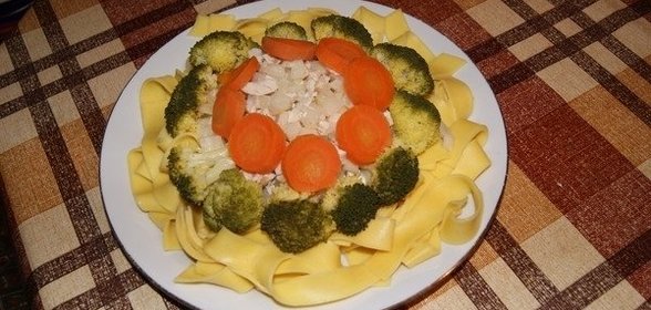 Лапша с овощами