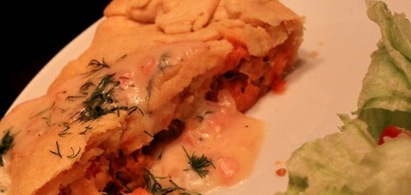 Пирог с брюшками сёмги