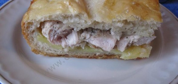 Пирог с картошкой и курицей в духовке