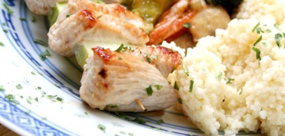 Кускус с индейкой под сливочным соусом