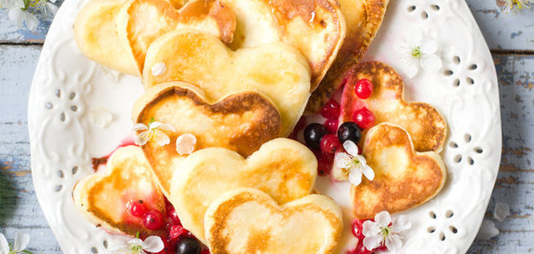 Оладьи в форме сердца