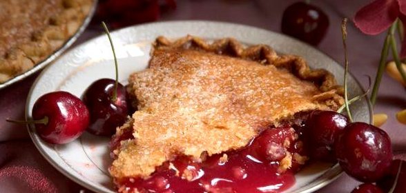 Постный вишневый пирог