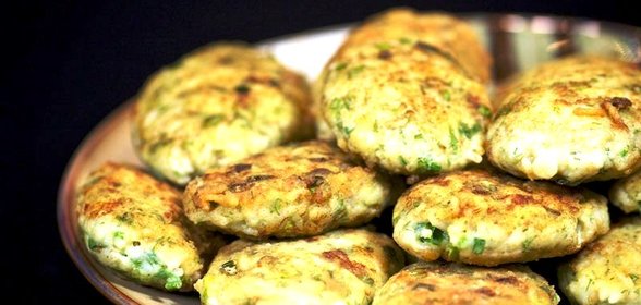 Рыбные котлеты с рисом