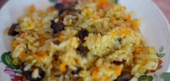Овощной плов с грибами