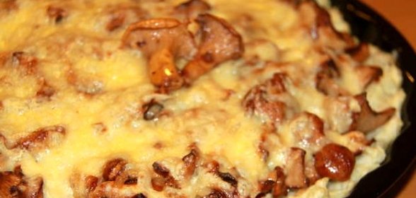 Лисички, запеченные в духовке
