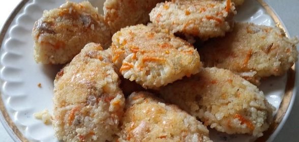 Постные котлеты из риса с грибами