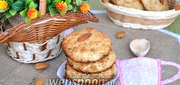 Печенье из овсяных хлопьев, миндальной муки и кокосовой стружки