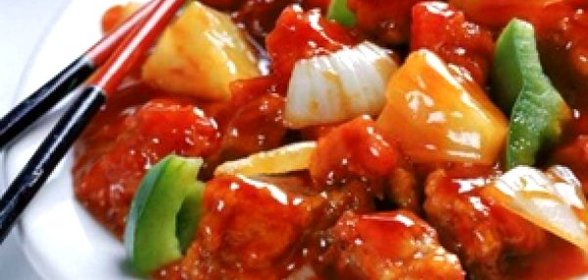 Курица с овощами в кисло-сладком соусе