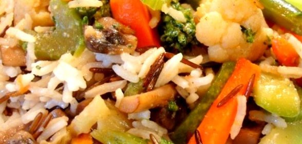 Плов с курицей и кабачками