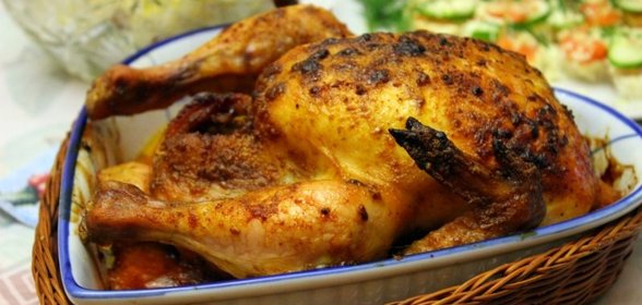 Запеченная острая кунжутная курица