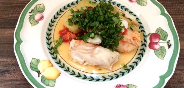 Треска с овощами запеченная в духовке