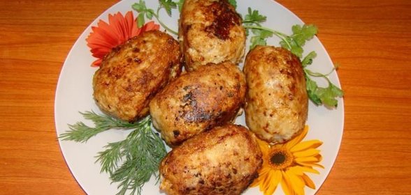 Мясные зразы с яйцом