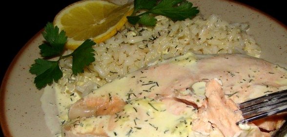 Сочная семга в сливочном соусе