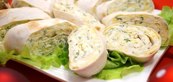 Рулет из лаваша с сыром