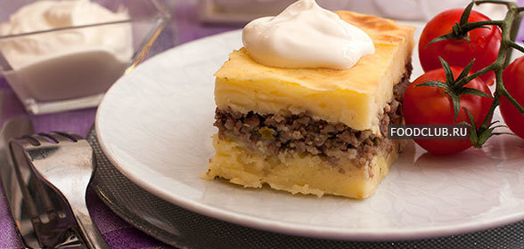 Знакомая картофельная запеканка с мясом