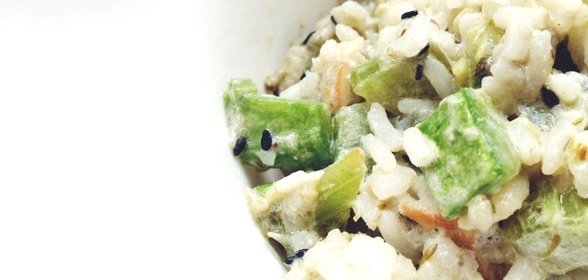 Ризотто с цуккини и черным кунжутом