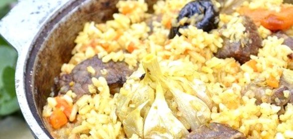 Плов на костре со свининой