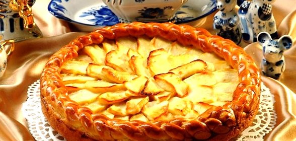 Постный пирог с яблоками