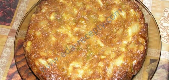 капустная шарлотка с капустой в духовке