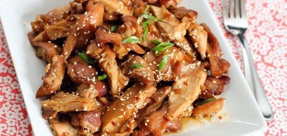 Куриные грудки с медом и кунжутом