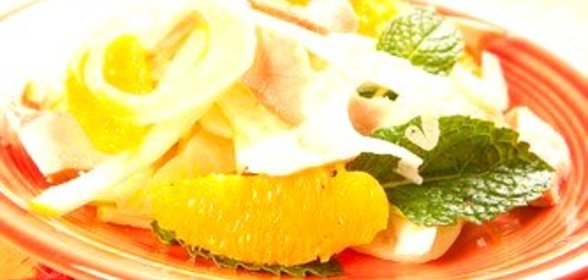 Лосось с апельсинами и фенхелем