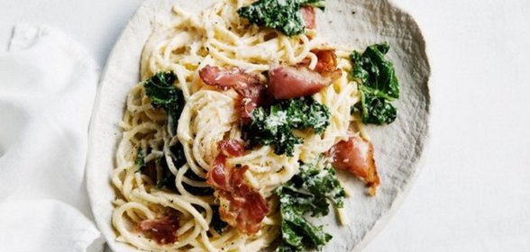 Карбонара с капустой кейл