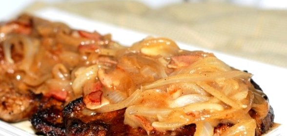 Стейк из говяжьей печени