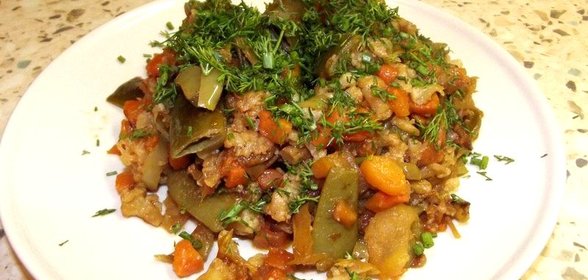 Овощное рагу с капустой