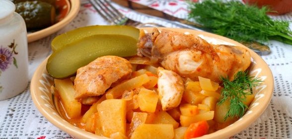 Жаркое из кролика в казане