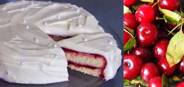 Картофельный торт с вишневым конфитюром и марципаном