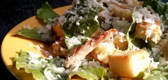 Салат Цезарь с курицей простой