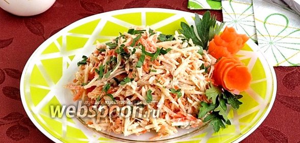 Салат из редьки с орехами