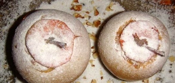 Десерт Яблоки на снегу