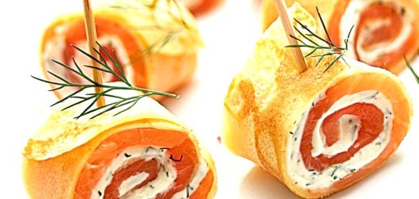 Блины с лососем