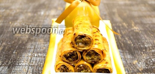 Блинчики, фаршированные мясом