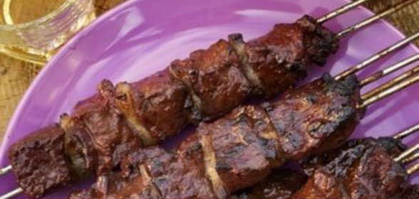 Шашлык из говяжьей печени