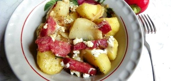 Картофель с творогом по - деревенски