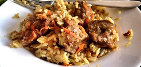 Плов с телятиной и карри