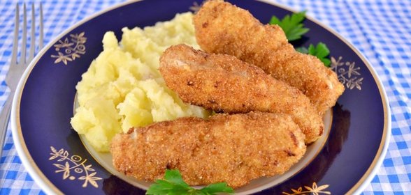 Хрустящие куриные палочки из фарша