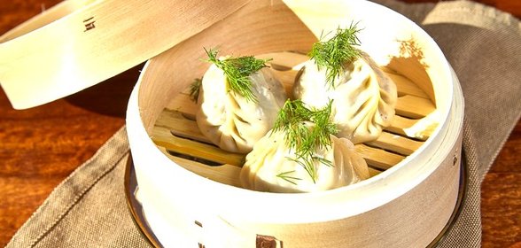 Манты с грибами