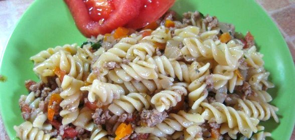 Макароны по-флотски на итальянский манер
