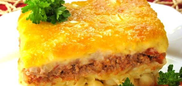 Запеканка с фаршем и макаронами