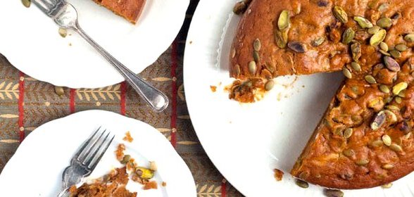 Пряный тыквенный пирог с маскарпоне