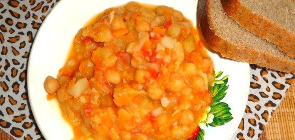 Овощное рагу с нутом