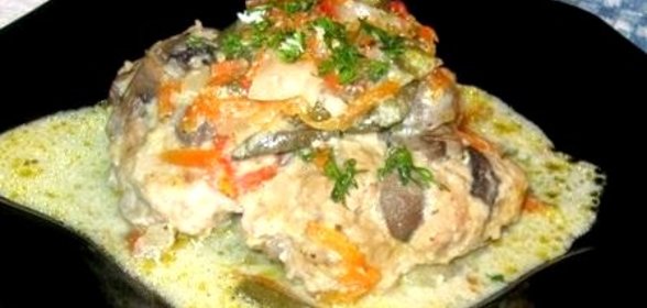 Котлеты с грибами в сметане