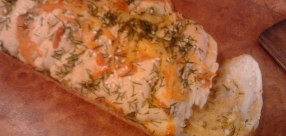 Чесночный хлеб с зеленью